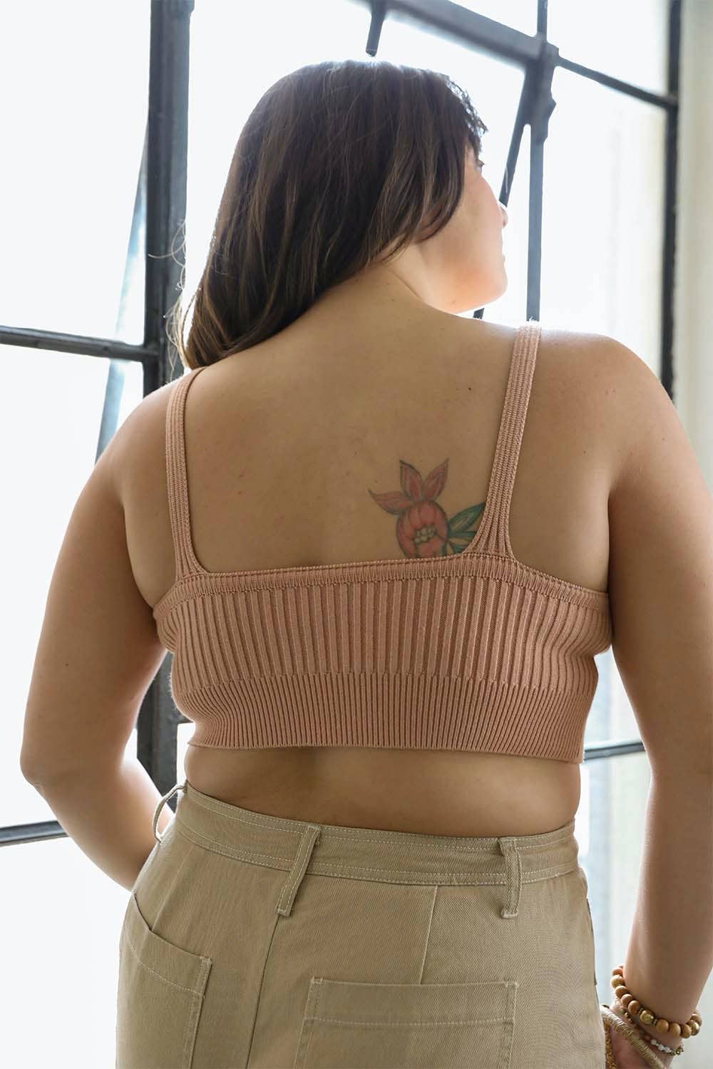 Leto Accessories – Top de malha - Mulher por atacado – Blusa Plus Size Contorno Rib Knit Brami Lounge8