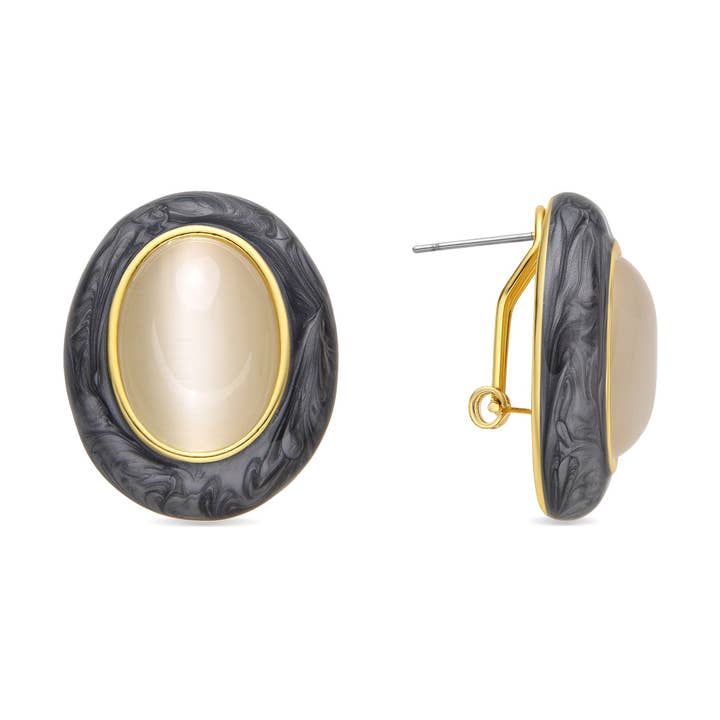 Luxenter - Wholesale Dangle Earrings - Pendientes Luxenter con Ojo de Gato acabado oro 18k - Lyme0