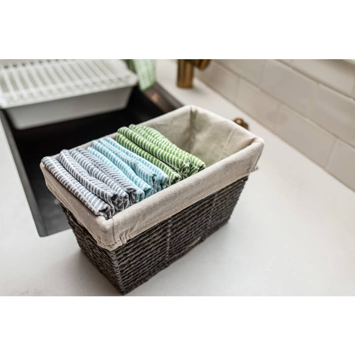 Once Again Home Co. - Wholesale Tea Towel - Mighty Minis Towel Set - Branches in Turq (set of 3)