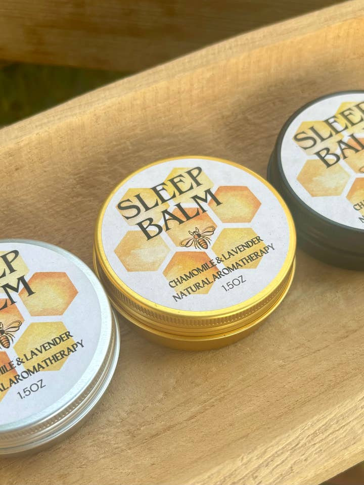 Balsamo per dormire, pomata da massaggio, profumo solido, crema calmante per la vendita all'ingrosso da parte di Thy Will Bee Done Apiary