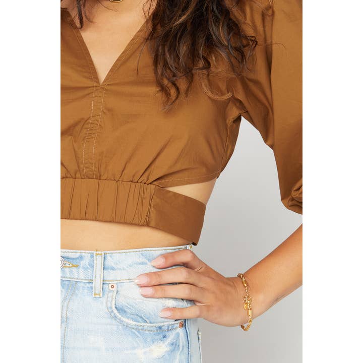 Sans Souci - Wholesale Blouse - Women's - POPLIN TIE BACK TOP7