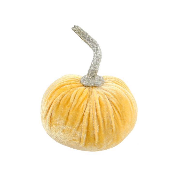 Flora Bunda Inc – Großhandel Tischdeko – Samtkürbis-Dekoration mit goldenem Stiel7