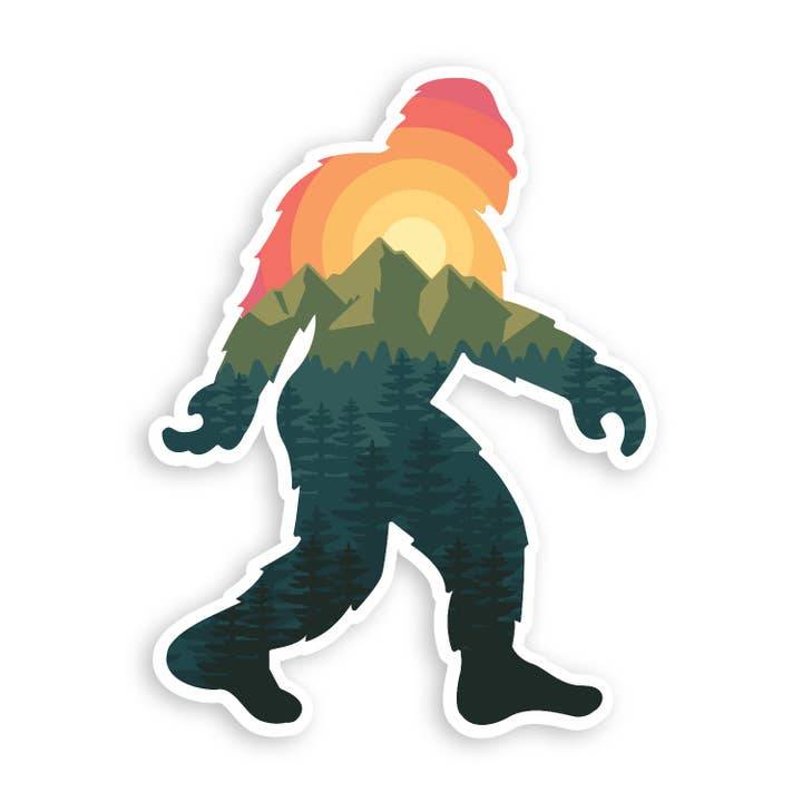 Bigfoot Adventure Sticker for wholesale by Squatchy