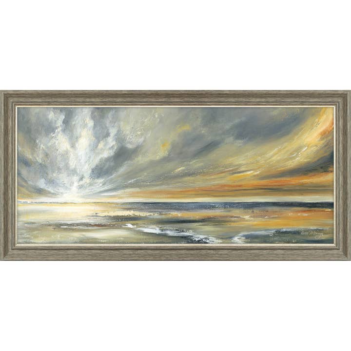 Sundown Serenity Rektangulärt Slim Inramat Tryck (26 ”x13") för wholesale av Bree Merryn Art Ltd