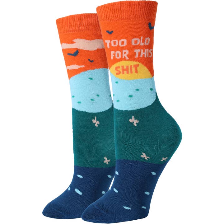 Too Old For This Shit Socks for wholesale by Sock Harbor / Bigfoot Sock Co.
