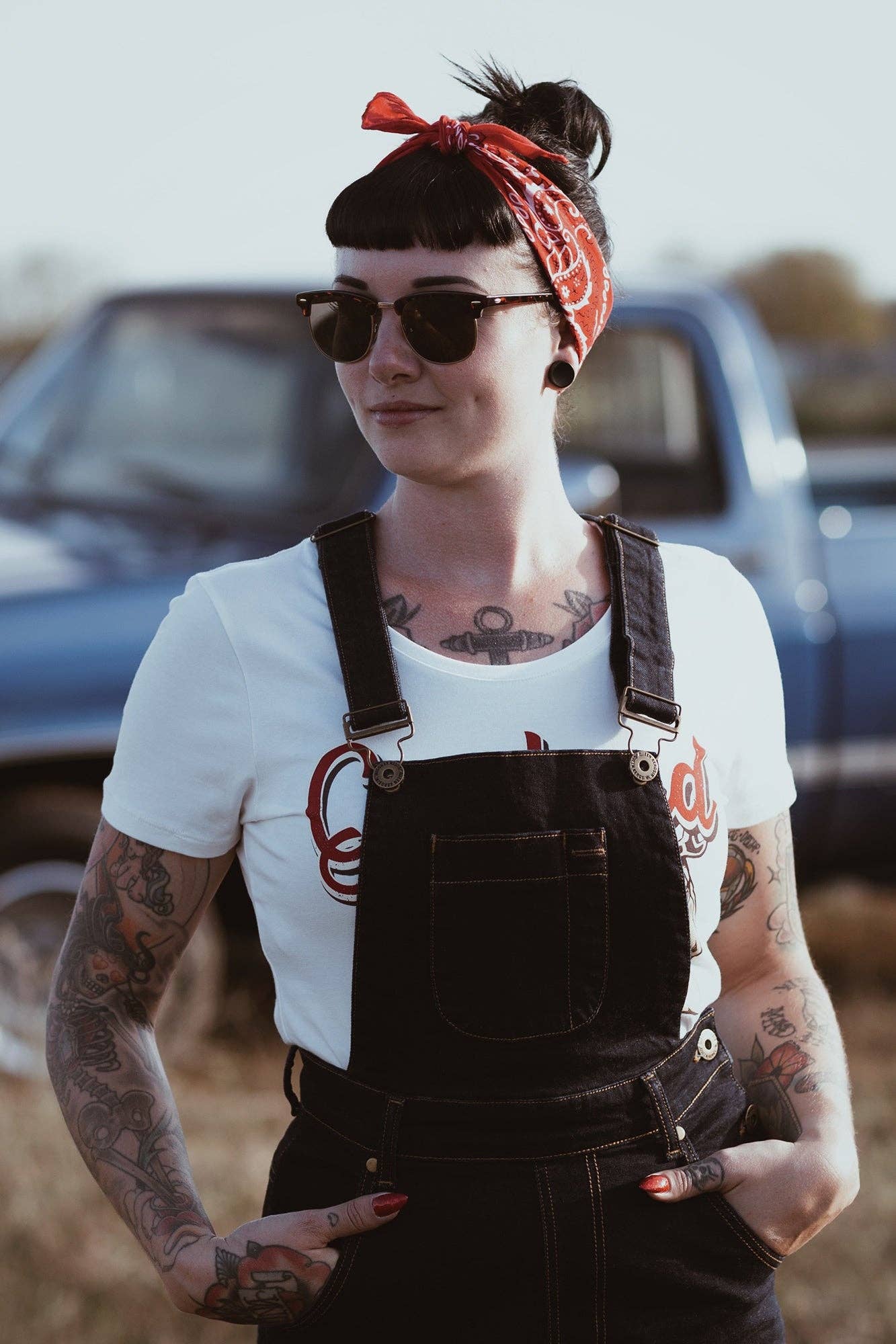 KING KEROSIN - Wholesale Shorts - Women's - Denim bib shorts10