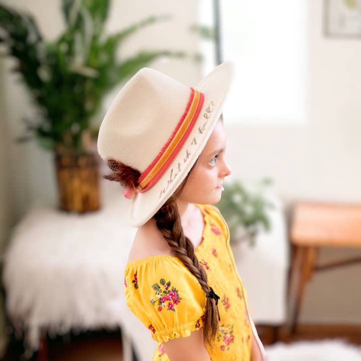 Wild Indigo - Wholesale Kids Hat - Kids - Kids Burnt Hat | Custom Hat| Fedora | Western Hat | Boho