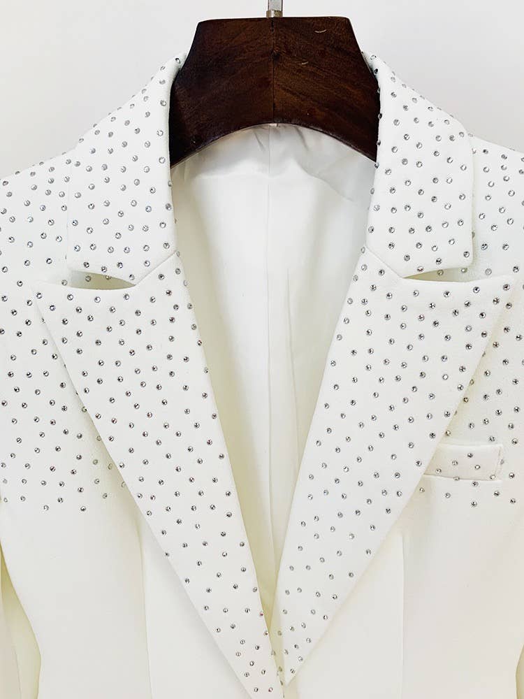 Productseeker – wholesale Suit set – Women′s – SET104 Elegant Diamond Blazer & Skirt Suit18