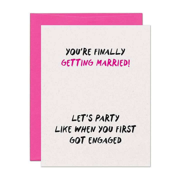 Eindelijk Getrouwd Huwelijksfelicitatiekaart voor wholesale door Warren Tales