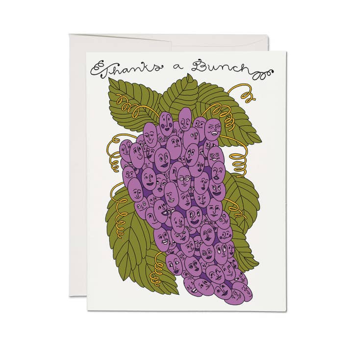 Red Cap Cards - Wholesale Thank You Card - Thanks a Bunch greeting card