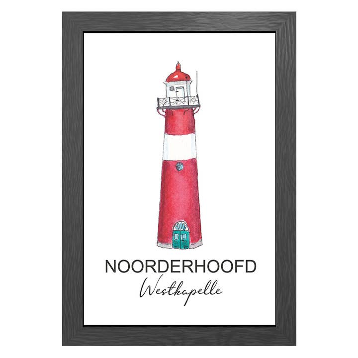 A3 Poster Lighthouse Noorderhoofd Westkapelle in Frame for wholesale by JOYIN