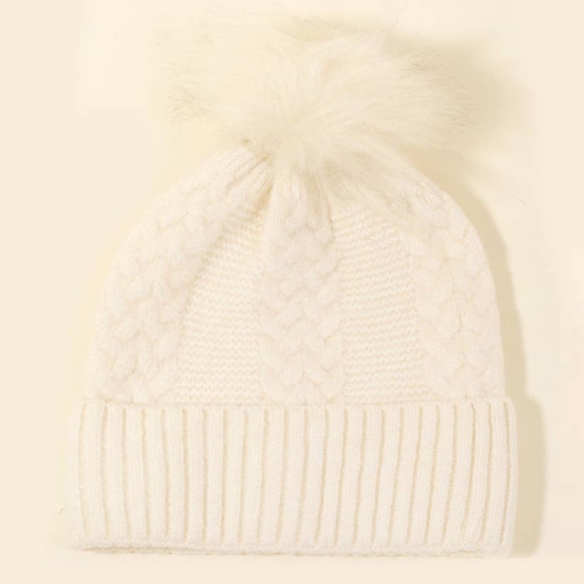 Anarchy Street - Wholesale Beanie - Women's - Crochet Knit Pompom Beanie3