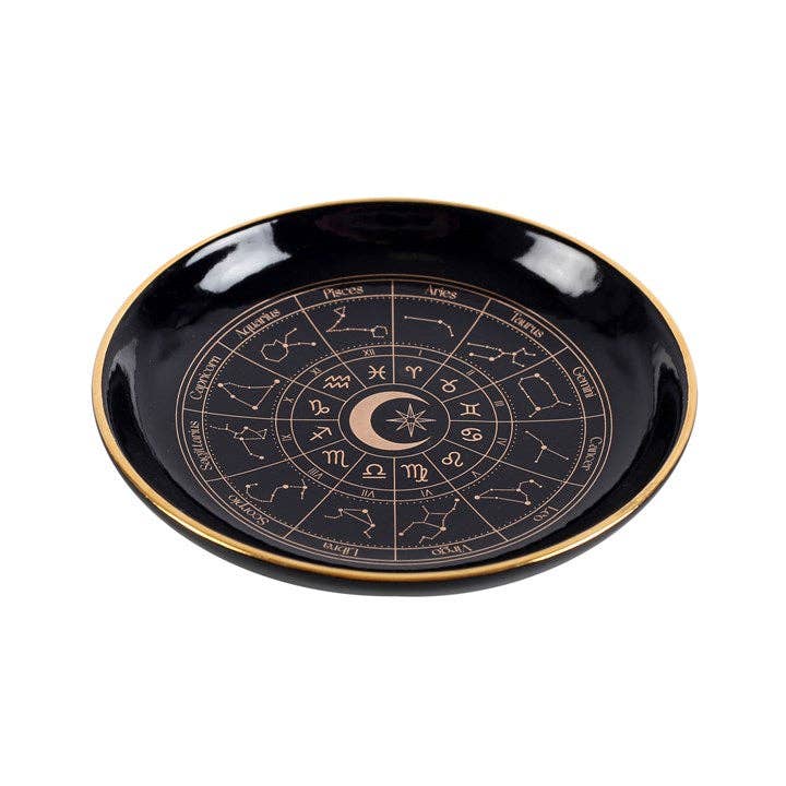 Something Different Wholesale - Wholesale Jewelry Dish - Black Astrology Wheel Trinket Dish2