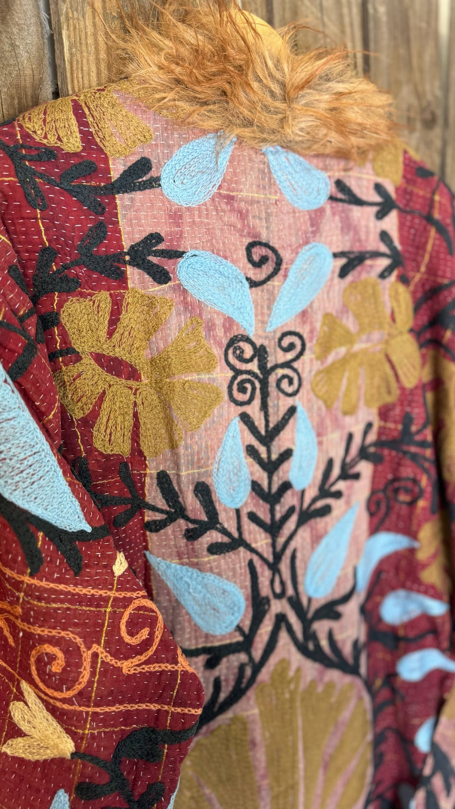 Wylder Trading Company - Wholesale Fur/Faux Fur Coat - Women's - Canyon Bloom Coat 027 (Long-Length) | Penny Lane Style Boho7