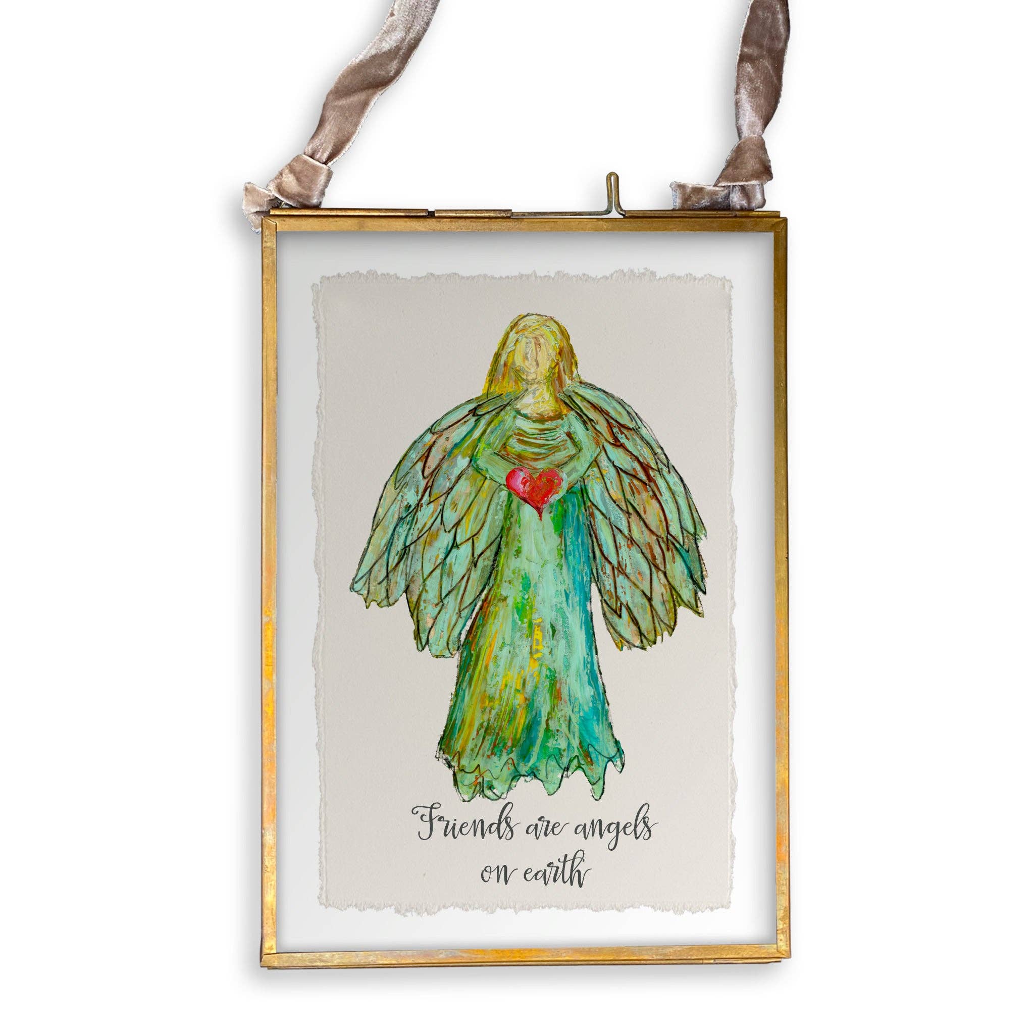 French Graffiti - Wholesale Tea Towel - Colorful Angel with Heart13