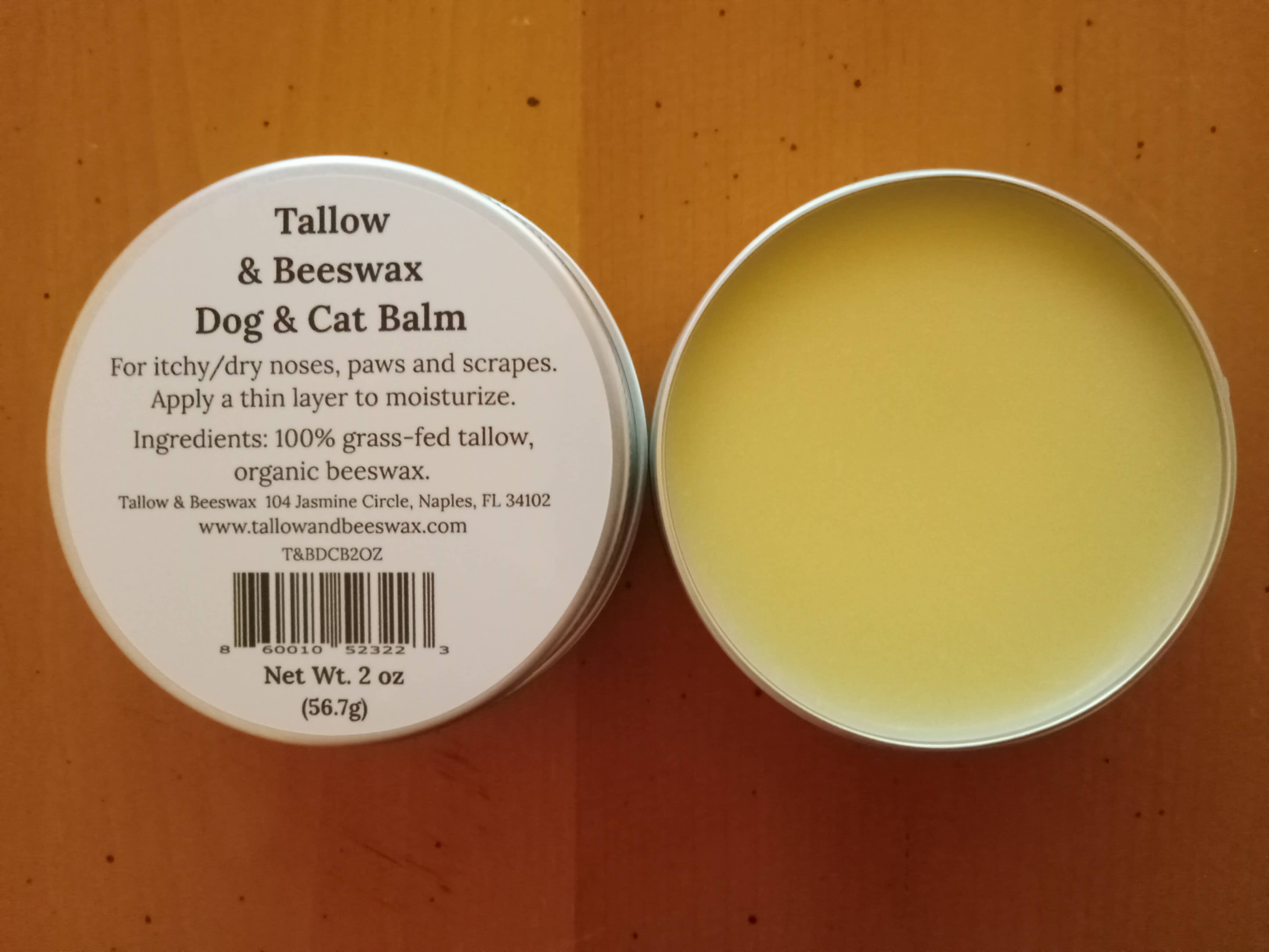 Mnemosyne's Gems – wholesale Pet balm – Dog – Tallow Nose and Paw Balm for dogs and cats 2 oz tin 4