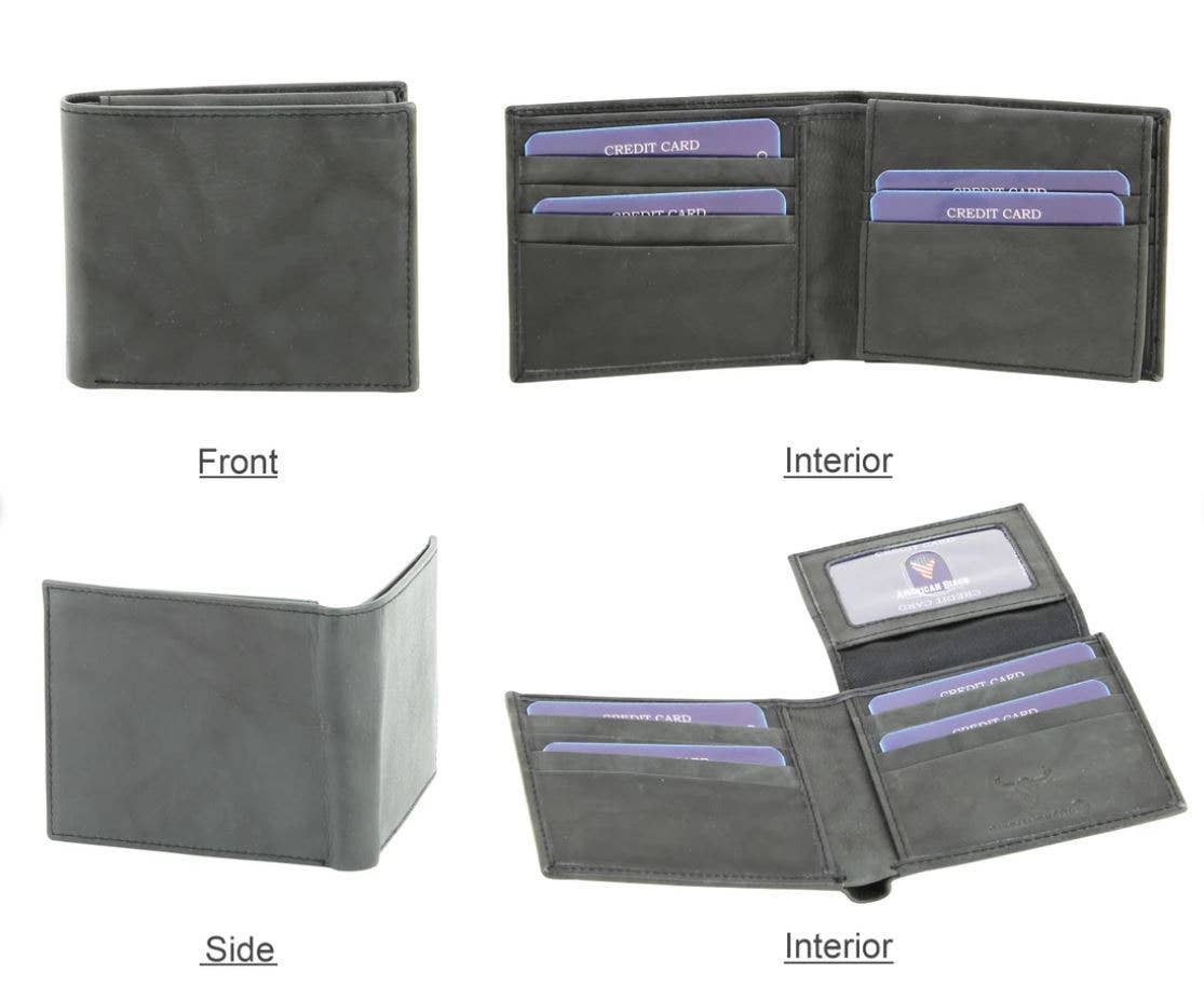 Leather Impressions Inc - Vente Portefeuille – homme - Portefeuille en cuir à deux volets avec rabat supérieur 157147