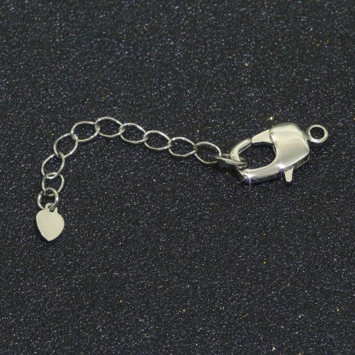 Aim Eternal - Vente Collier maille et chaîne - Rallonge de chaîne plaquée or de 2,5 pouces pour collier, bracelet, composant de fourniture, accessoires, rallonges avec breloque cœur + fermoir mousqueton L-504 L-5051