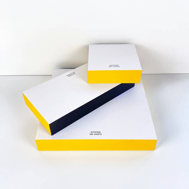 Wms&Co. – wholesale Notepad – Classic Edged Pads: Matte Yellow, 3 sizes5