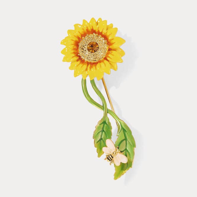 Sunflower Brooch for wholesale by Verdivine