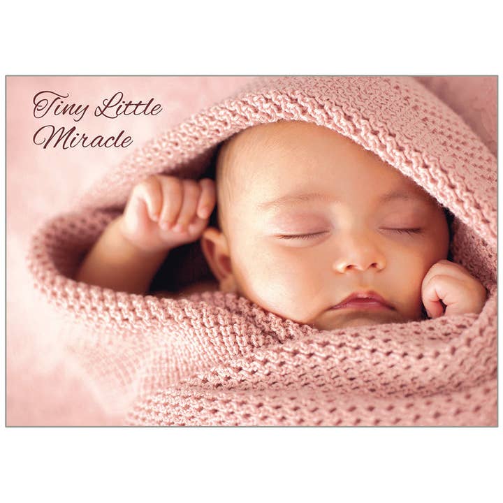 Babe in Pink Blanket - Baby Girl Card for wholesale by Legacy