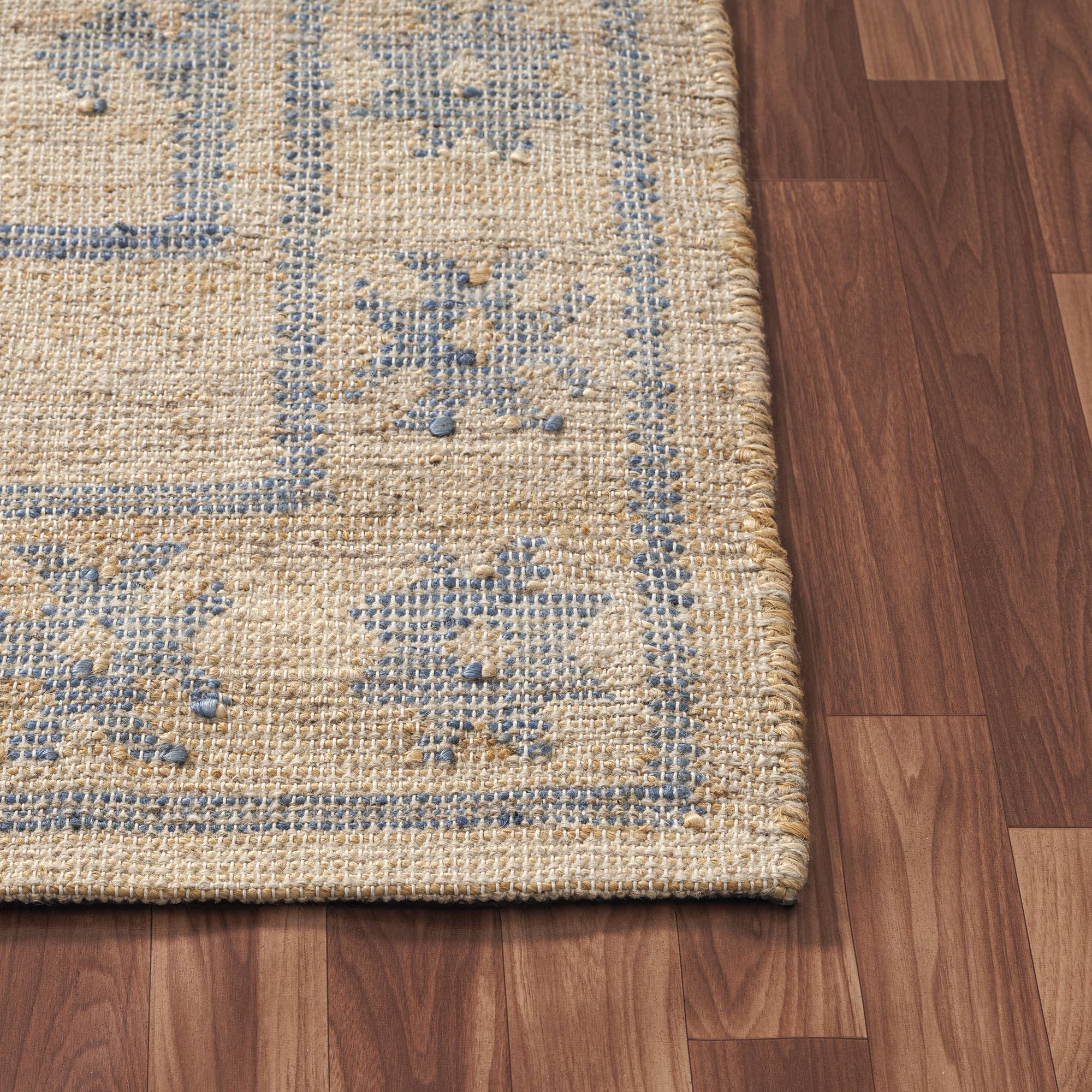 LR Home - Wholesale Area Rug - Classic Medallion Jute Blend Indoor Area Rug9