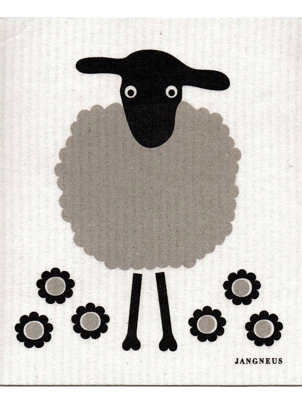 Swedish Dishcloth - Sheep - Black for wholesale by Jangneus