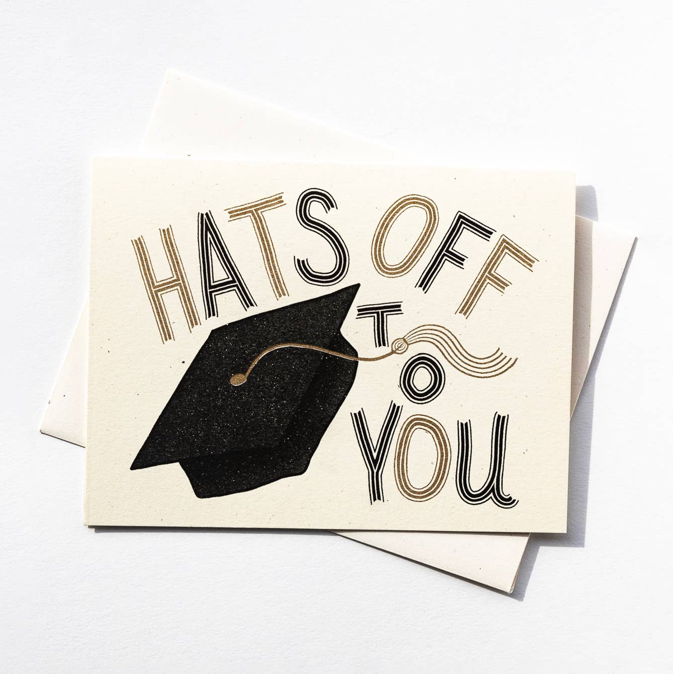 Bromstad Printing Co. - Wholesale Graduation Card - Hats Off To You - Risograph Graduation Card2