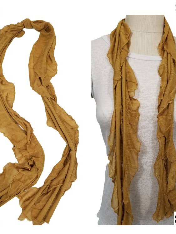 Écharpe flottant Deep Gold de 2 pouces pour la vente par AIR Artsy Accessories