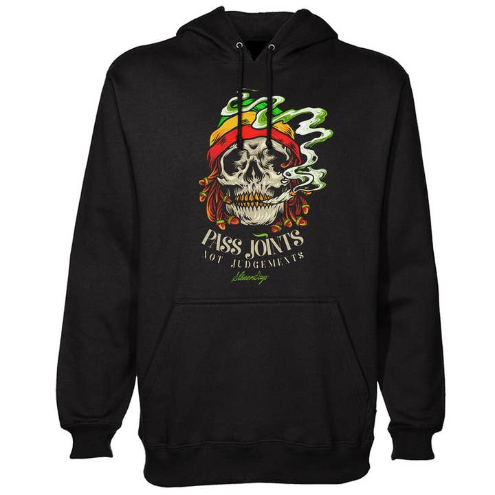 Pass Joints Not Judgements Hoodie for wholesale by StonerDays Apparel