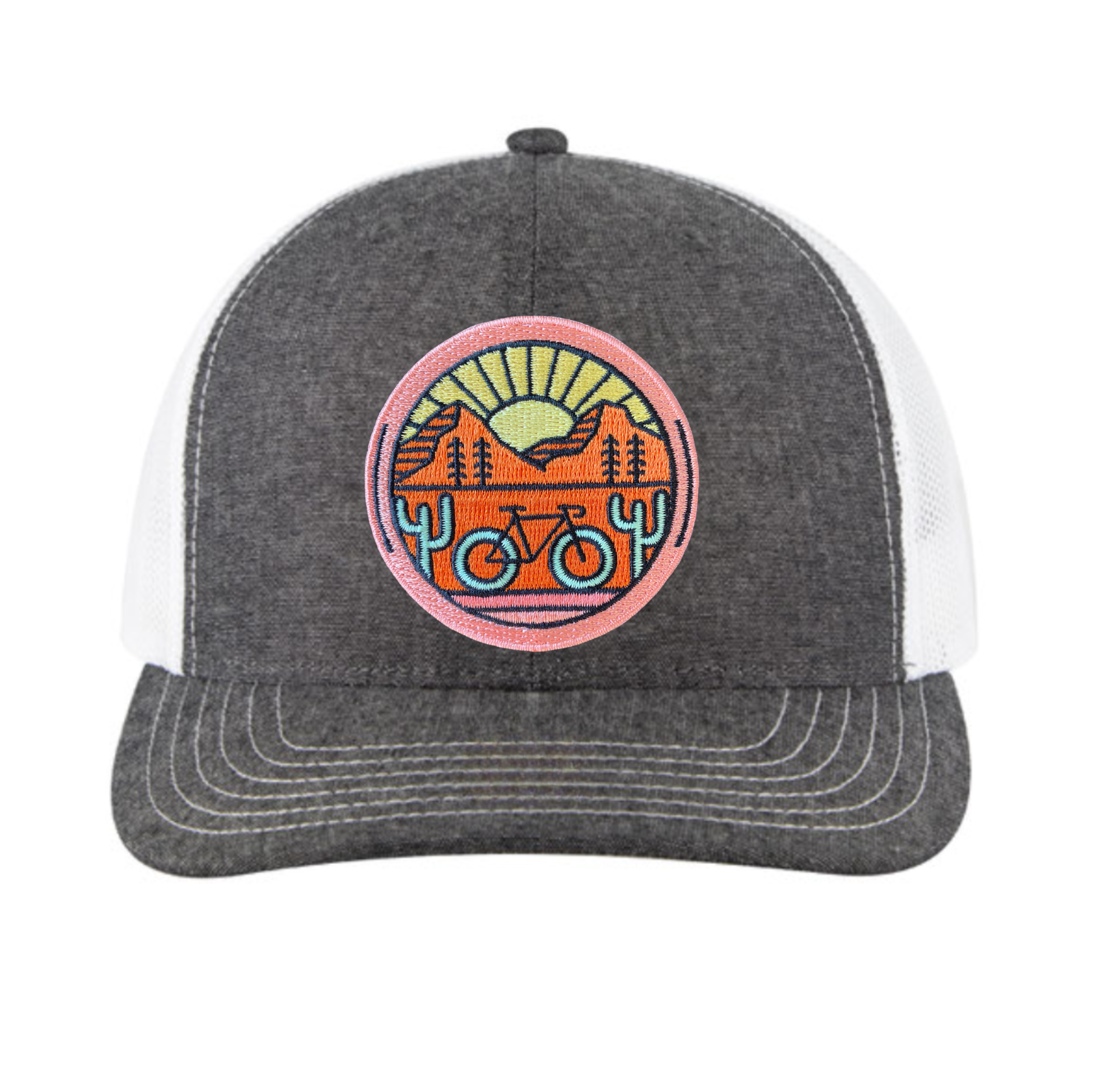 Spruce Seed - Wholesale Trucker Hat - Unisex - Trucker Hat- Desert Bike Patch- ADULT Bicycle Hat2