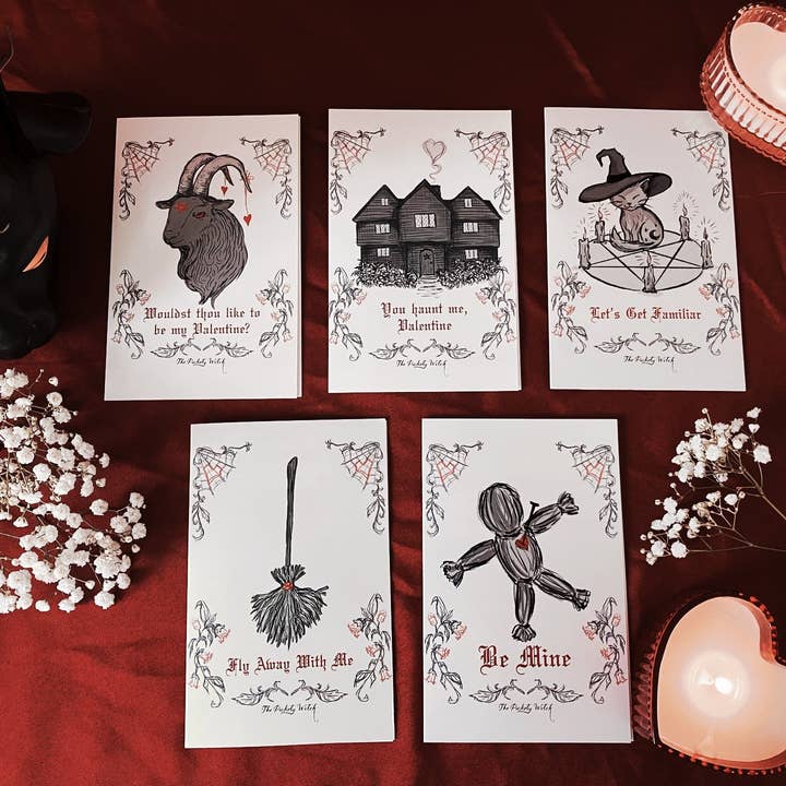 Witchy Valentine's Day Cards for wholesale by The Pickety Witch