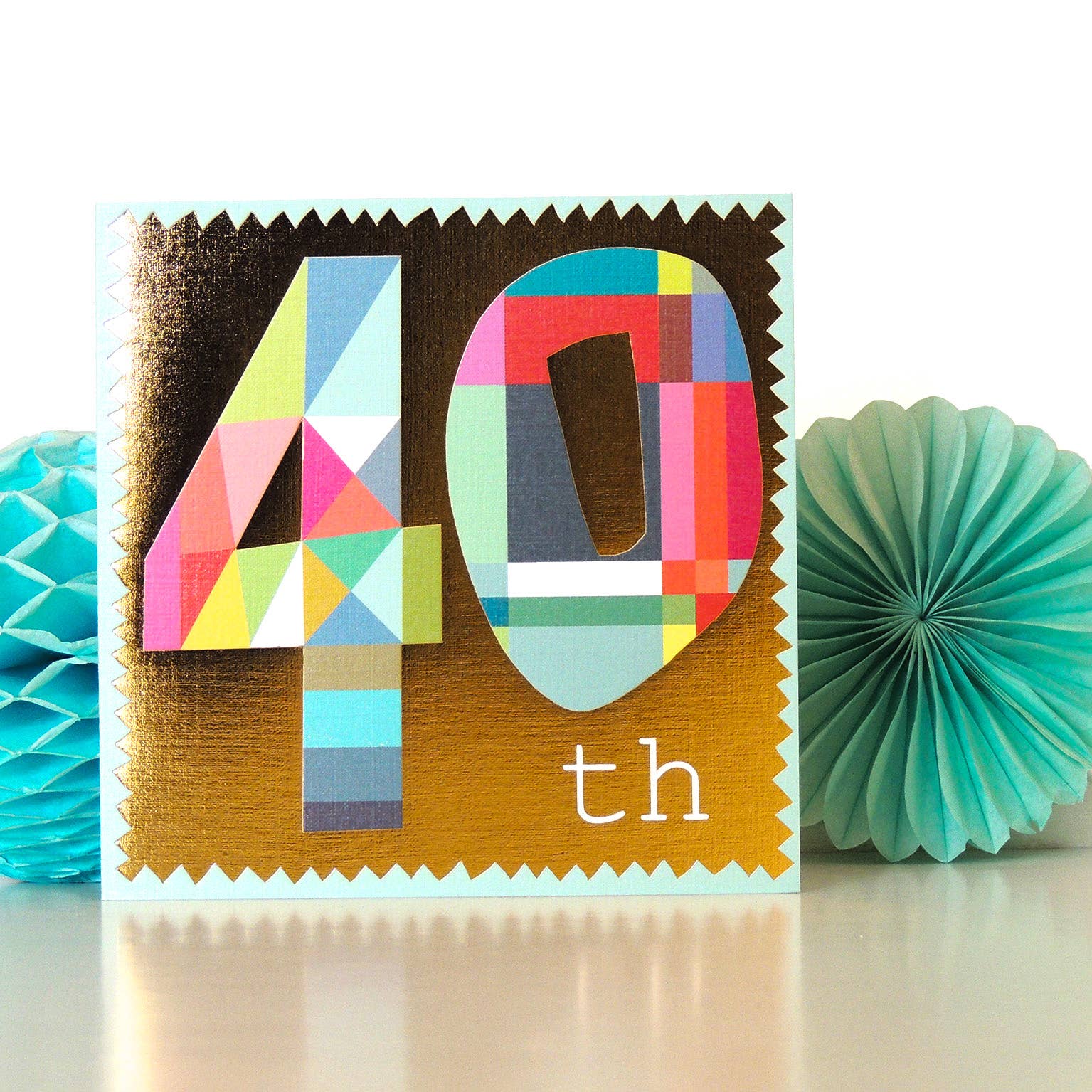 Kali Stileman Publishing - Wholesale Birthday Card - GD40 Gold Foiled Forty Card2