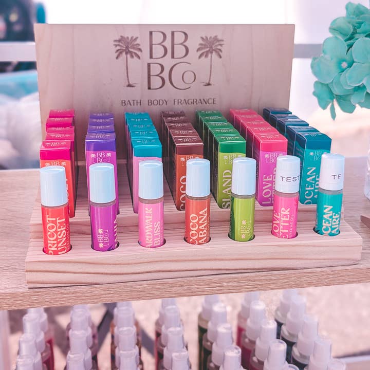 Beachy Bubbles Bath Co - Wholesale Roll-On Fragrance - Perfume Oil Roller Display Bundle – Includes 35 perfume oils3