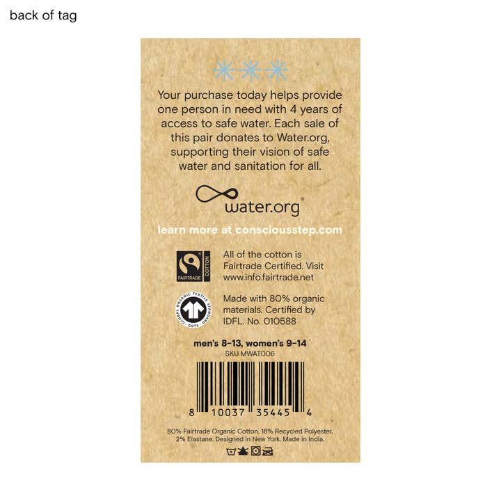 Conscious Step - Wholesale Socks - Unisex - Socks that Give Water (Gray Snowflakes)
