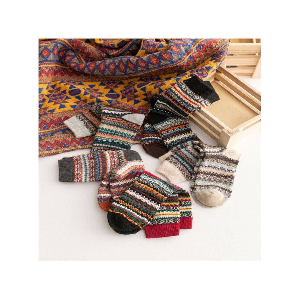 Funkyrel® Atzbranding Limited - Venta al por mayor Calcetines - Mujer - Rufia - Calcetines de invierno de punto a media pierna con estilo británico3