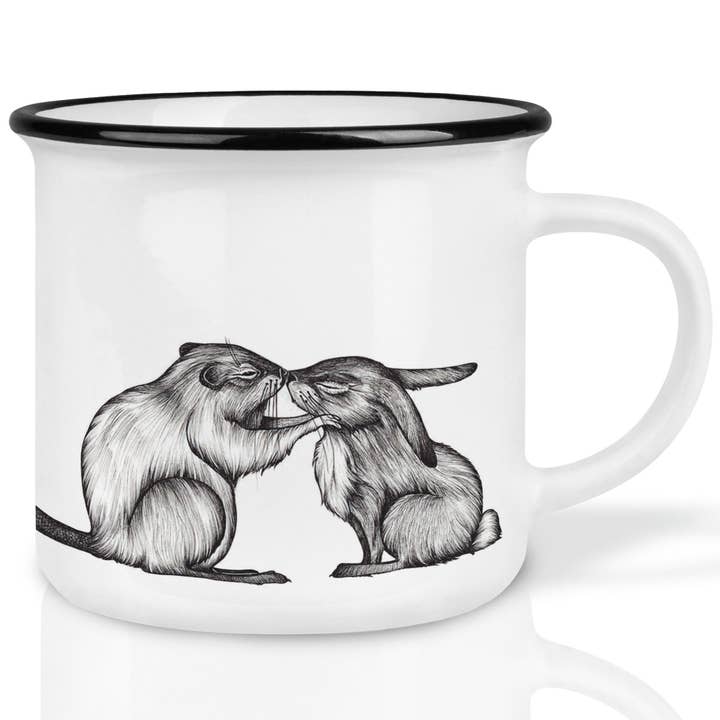 Keramiktasse – Kaninchen & Biber für den Großhandel von LIGARTI
