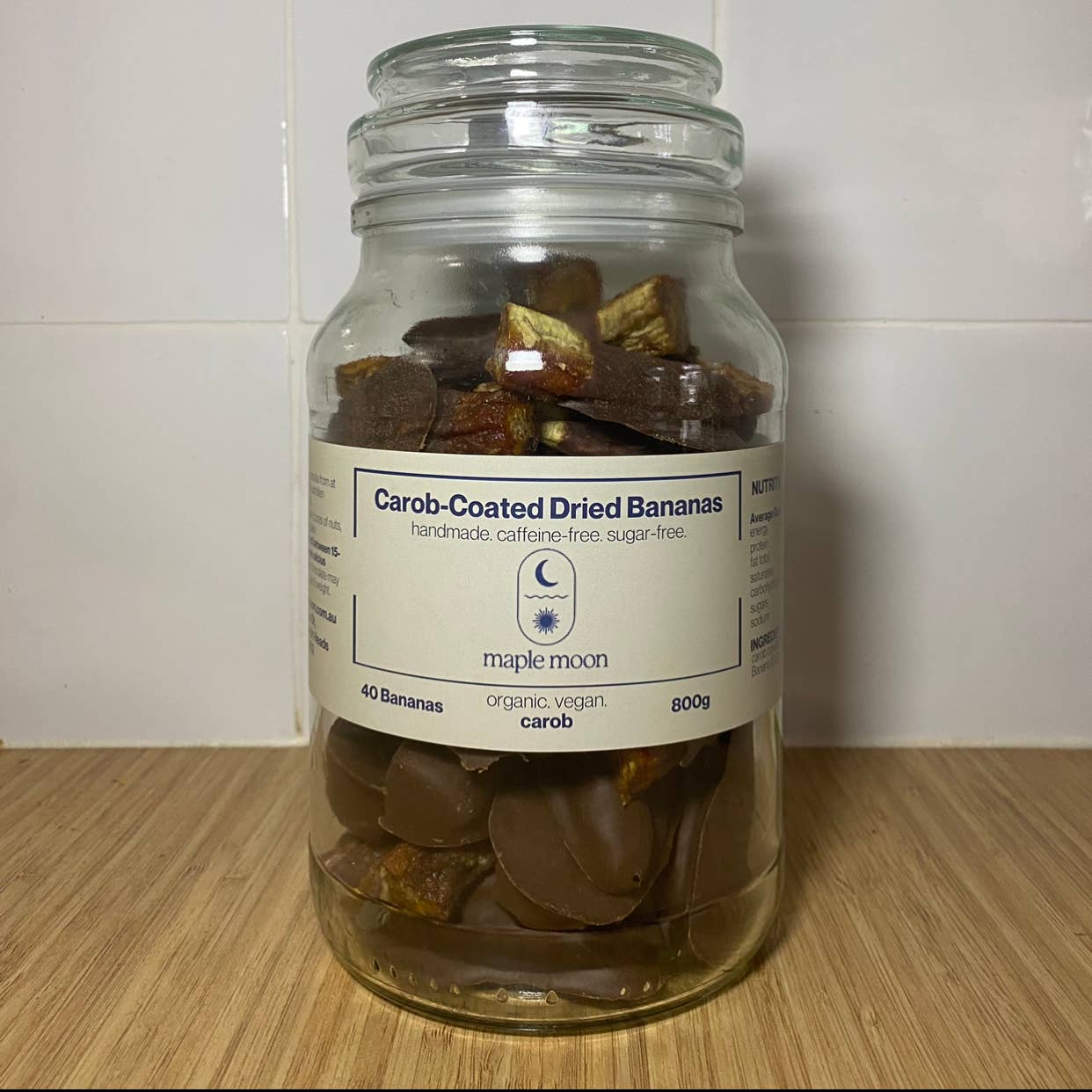 REMOVED BRAND - Wholesale Chocolate-covered sweets - Carob Coated Dried Banana (20g)1