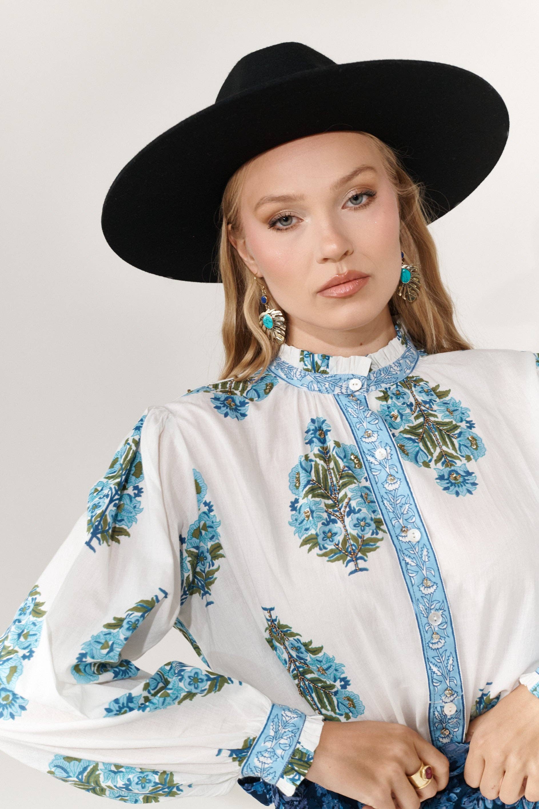 Piti Cuiti - Venta al por mayor Blusa - Mujer - CAMISA RUTH AZUL1