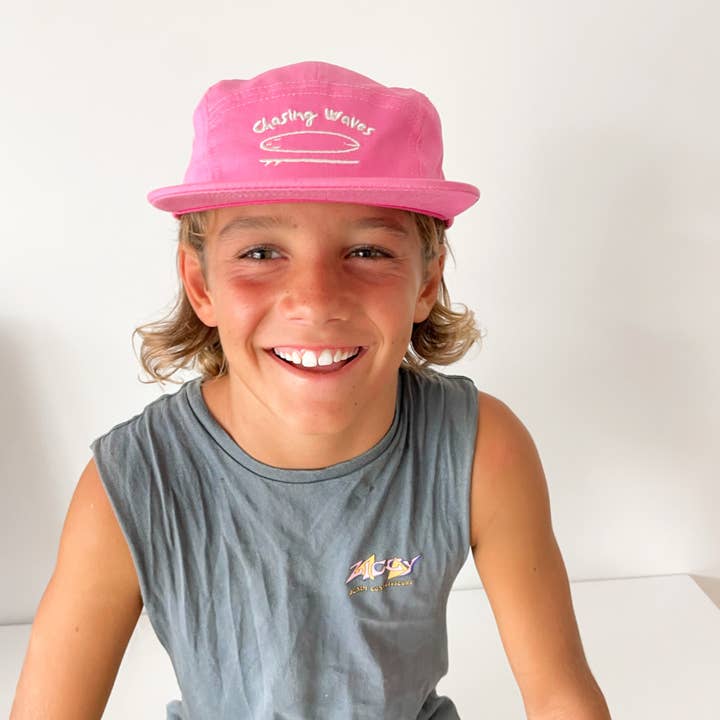 Anchor & Arrow - Wholesale Flat cap – Men's - Chasing Waves - Pink3