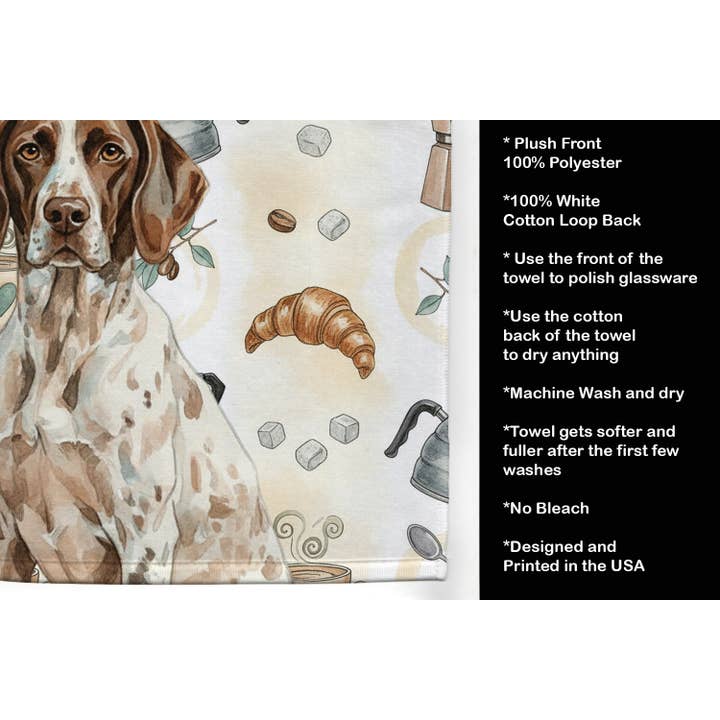 Caroline's Treasures - Wholesale Hand Towel - German Shorthaired Pointer Coffee Bar Towel WDK74482