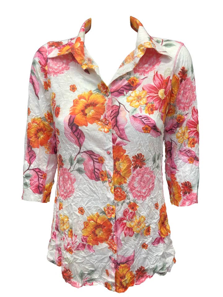 3/4 ÆRME SKJORTE - AZALEA 8603 for engroshandel hos David Cline