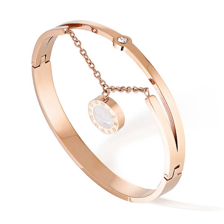 Artemis & Luna Bangle - Roségoud voor wholesale door Glacier Mist