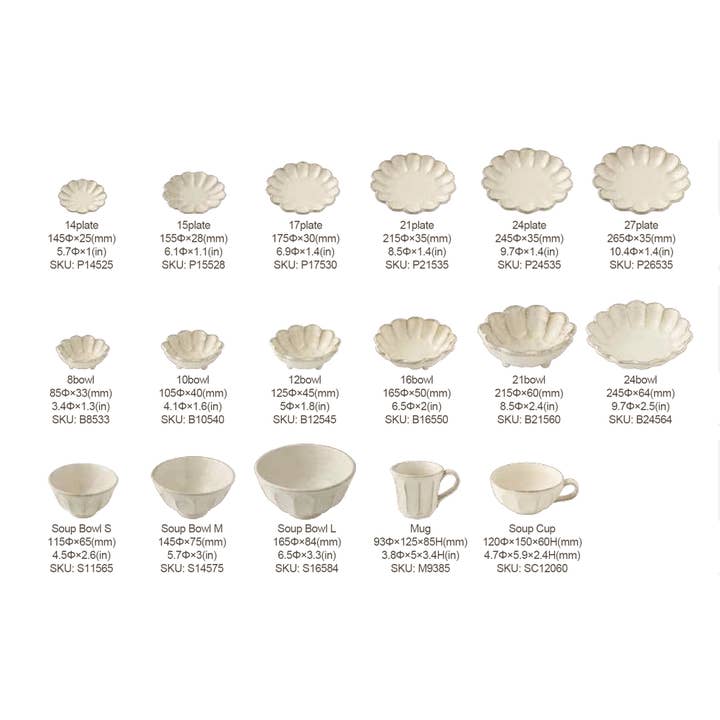 U PLUS INC - Wholesale Bowl - RINKA BOWL BY KANEKO KOHYO White Rinka Bowl Plate20