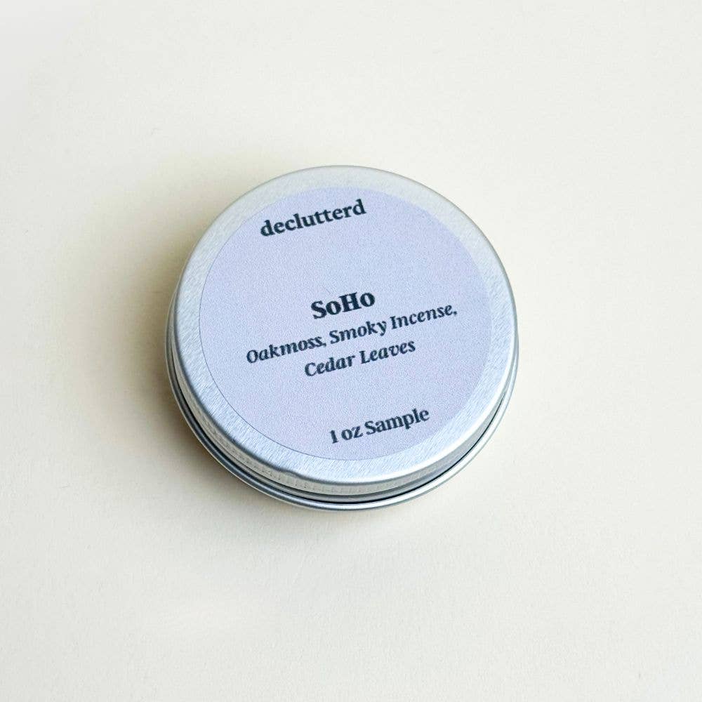 declutterd - Wholesale Travel Candles - Candle Tin Sample 1 oz Wood Wick Non Toxic Coconut Soy Wax23