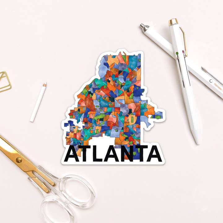Terratorie Maps + Goods - Wholesale Sticker - Atlanta Neighborhoods Sticker
