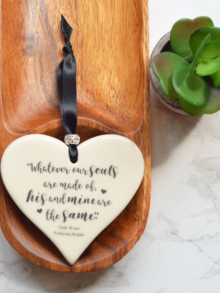 Literary Love & Friendship Hearts for wholesale by Dimbleby Ceramics