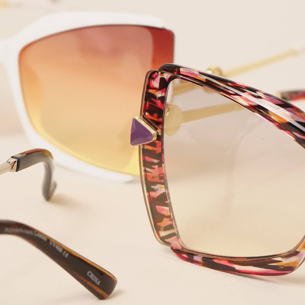 12 COLORES SURTIDOS Gafas graduadas minimalistas de medio trozo de gran tamaño de venta al por mayor en Faire4