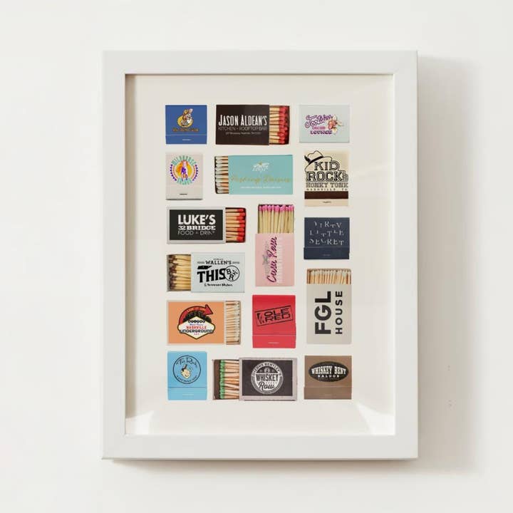 Nashville, TN Matchbox Print; Tennessee Wall Art Poster for wholesale by Coastal Ave. Design