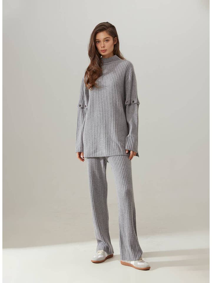 NAP - Vente Ensemble de vêtements d'intérieur – femme - Ensemble en cachemire à manches détachables5